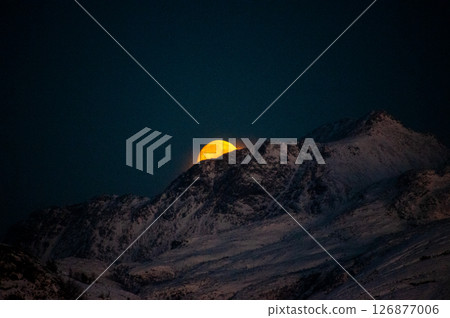 Midwinter moon over Bodo 126877006