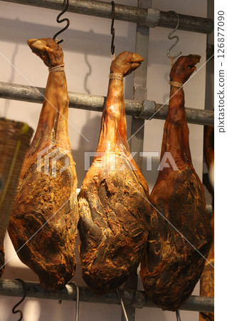 Yunnan Sanyuan pork Jinhua ham sold in a dry food specialty street called "Haimi Street" in Defu Doxi, Hong Kong 126877090