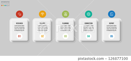 Infographic template business concept with step. 126877100