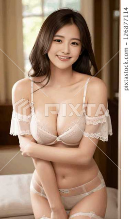 Glamorous young woman in lingerie 126877114