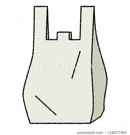 裝滿物品的簡單塑膠袋的插圖 126877462