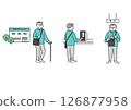 Senior man visiting hospital 126877958