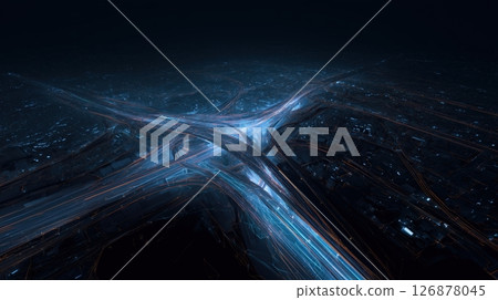 Futuristic Urban Highway Network 126878045