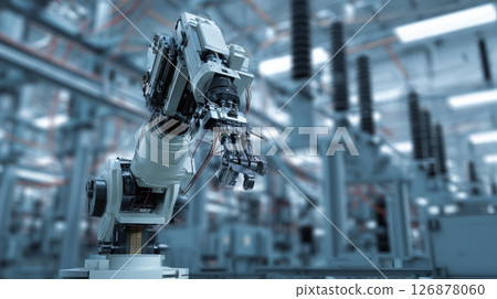 Industrial Robotic Arm in Smart Factory 126878060