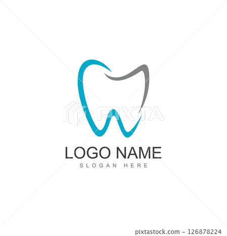 w dental logo vector illustration icon w dental logo vector illustration icon 126878224