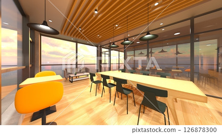 Glass-walled meeting room 126878300