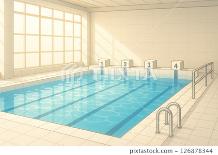 Illustration of a kindergarten swimming pool 126878344