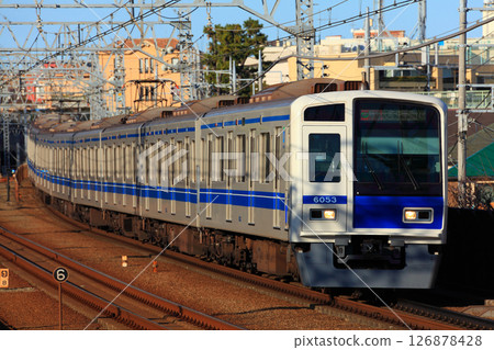 Seibu 6000 series train running on the Toyoko Line Seibu 6000 series train running on the Toyoko Line 126878428