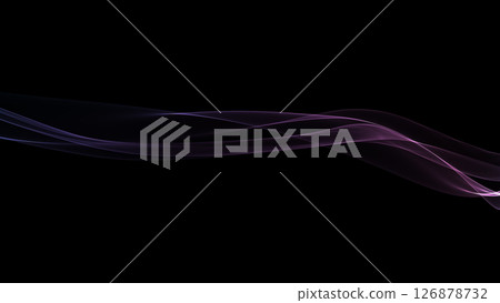 彩色波浪背景線粉紅色、紫色、淺藍色夢幻可愛黑色背景簡報等的背景。 126878732