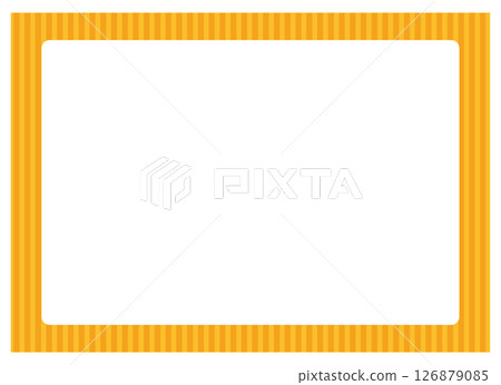 Simple orange striped frame Simple orange striped frame 126879085