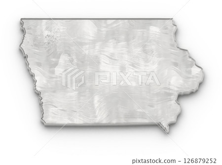 3D Map of Iowa State on isolated transparent png 3D Map of Iowa State on isolated transparent png 126879252