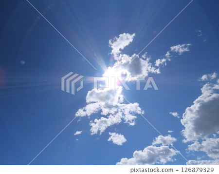 Sky and the sun and clouds 126879329