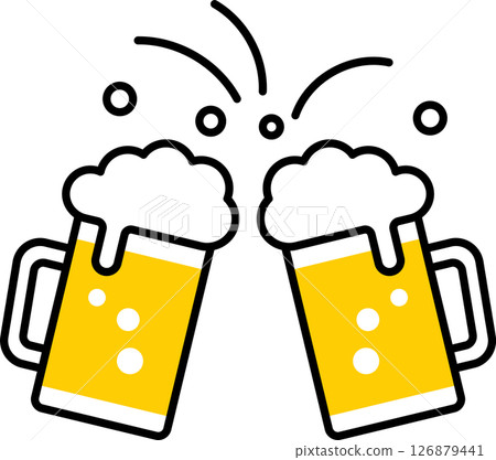 Beer mug toast icon 126879441