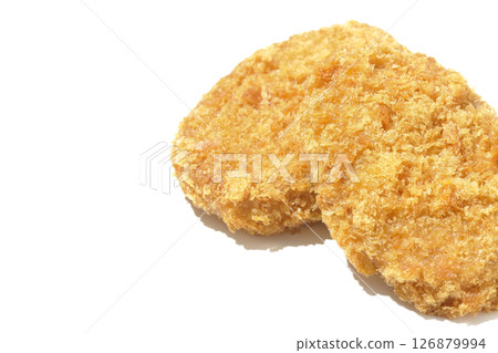 Beef croquette photographed on white background 126879994