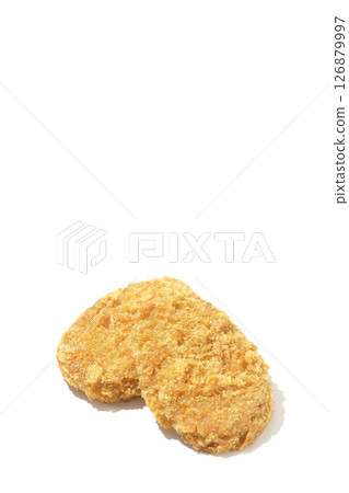 Beef croquette photographed on white background 126879997