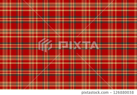 聖誕彩色格紋無縫圖案背景向量插圖 126880038