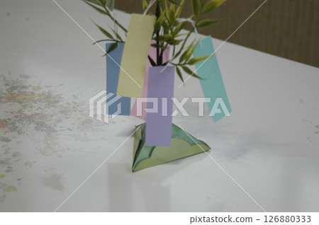 Write your wish on a strip of paper 126880333