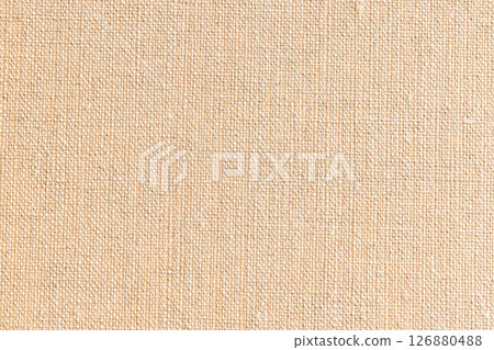 具有天然纖維紋理的亞麻帆布 126880488