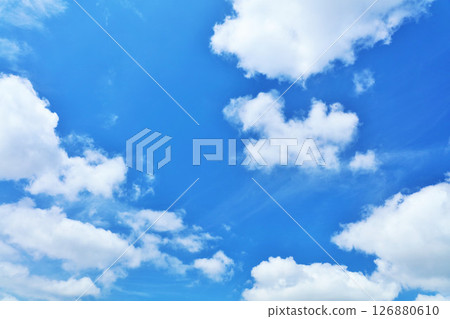 Summer blue sky and clouds 126880610