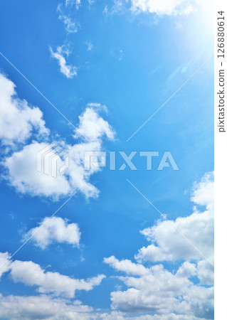 Summer blue sky and clouds 126880614