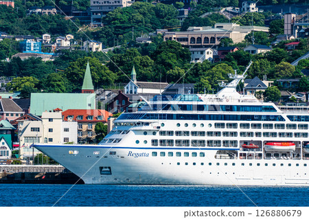 Nagasaki Port Cruise Ship (Regatta) from the opposite shore [Nagasaki City] 126880679