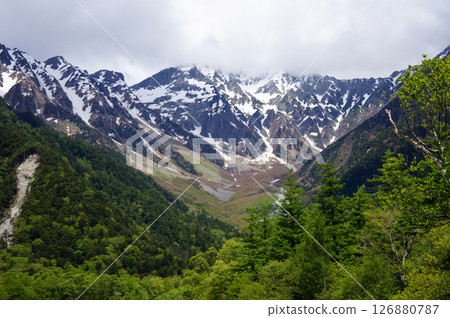 Kamikochi Majestic Mountain Vista in Japan Kamikochi Majestic Mountain Vista in Japan 126880787