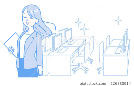 Woman working in the office 126880914