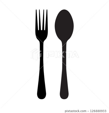 Fork and spoon Icon Fork and spoon Icon 126880933