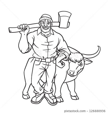 Paul Bunyan And Babe Coloring Pages 126880936