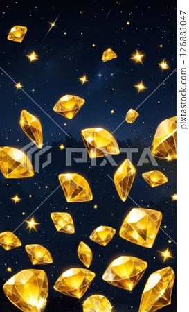 Brilliant gemstones sparkle against a black background Brilliant gemstones sparkle against a black background 126881047