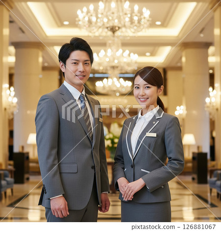 Hotel staff (hotel concierge): Smiles and quality space Hotel staff (hotel concierge): Smiles and quality space 126881067