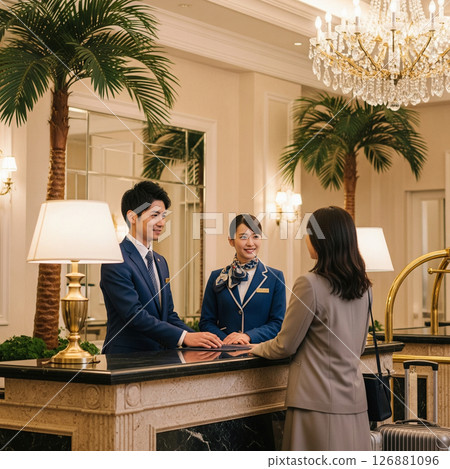 飯店:前台服務熱情周到 飯店:前台服務熱情周到 126881096