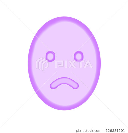 水彩臉圖示_苦笑(紫色) 水彩臉圖示_苦笑(紫色) 126881201