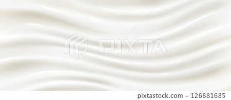 Milk or silk cream texture with flowing waves Milk or silk cream texture with flowing waves 126881685