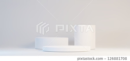 White minimal stage composition White minimal stage composition 126881708