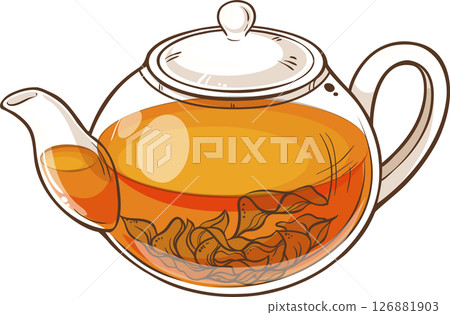 Teapot Vector isolated for Design and Decoration Teapot Vector isolated for Design and Decoration 126881903