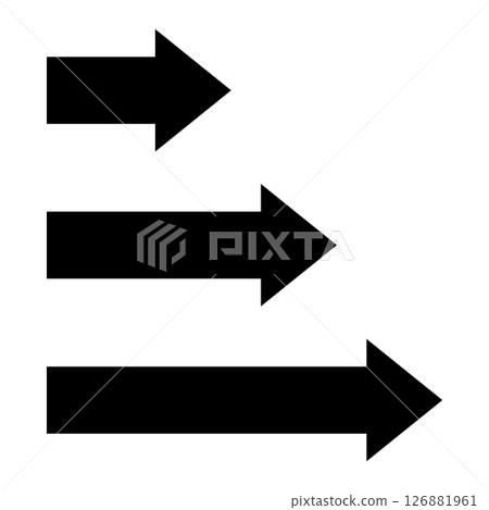 右箭頭簡單圖示圖示象形文字 右箭頭簡單圖示圖示象形文字 126881961