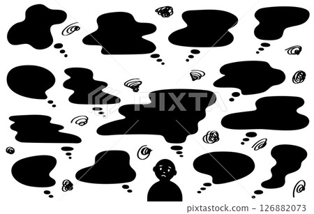 Fuzzy thought bubbles 126882073