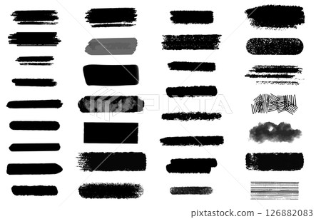 Black brush and line brush set 126882083