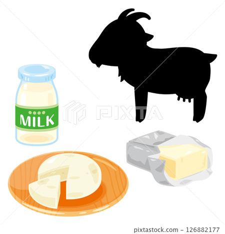 Goat dairy illustration Goat dairy illustration 126882177