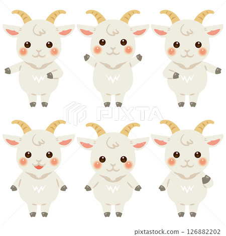 山羊人物插圖集指向 126882202