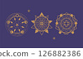 Magic circle, Mystical geometry symbol 126882386