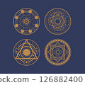 Magic circle, Mystical geometry symbol. 126882400