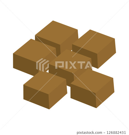 Curry roux illustrations Seasoning series 126882431