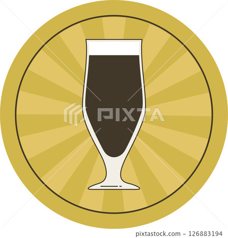 Pub Beer Coaster Vector Template Isolated on Transparent Background 126883194