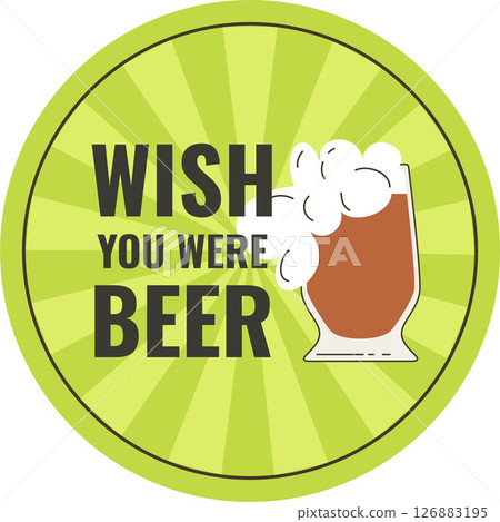 Pub Beer Mat Vector Template 126883195