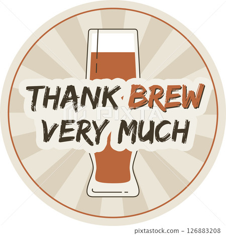 Vintage Style Beermat Vector Isolated on Transparent Background 126883208