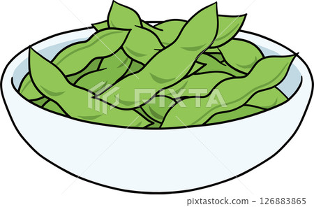 Edamame beans served in a small bowl Edamame beans served in a small bowl 126883865