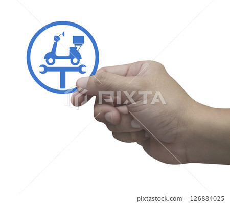 Business repair motorbike service concept 126884025