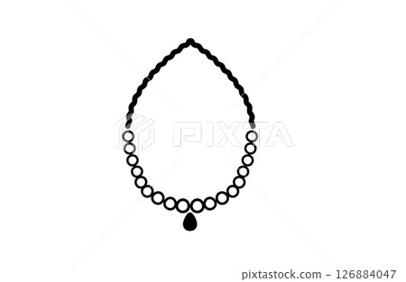 Illustration of a simple necklace 126884047